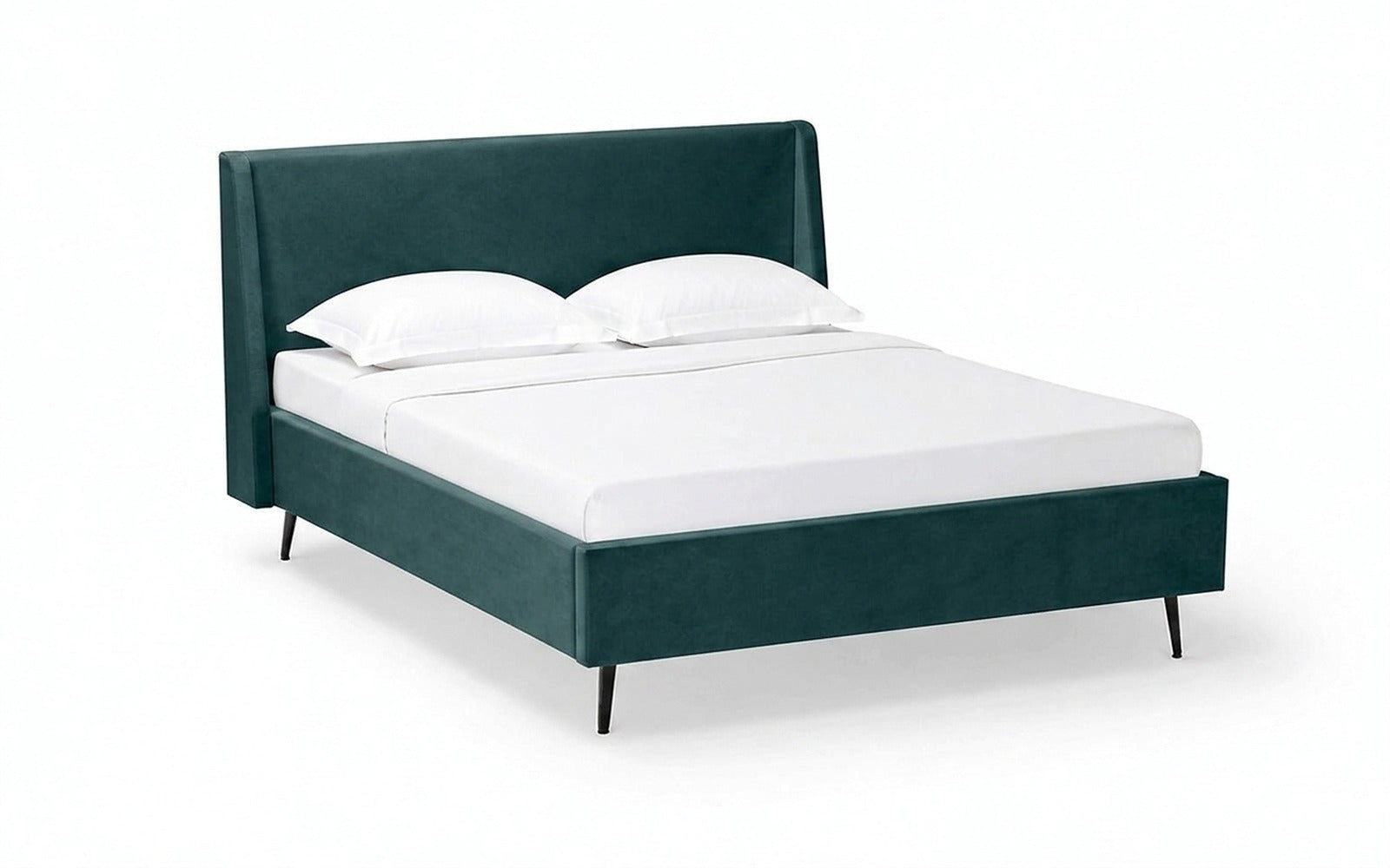 Relax Nova bed in Casanova Seawave fabric, product photo on white background