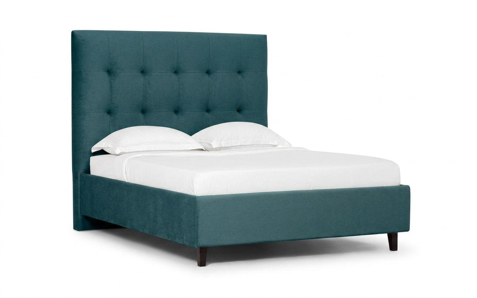 Silvana Nova bed in Casanova Seawave fabric, product photo on white background