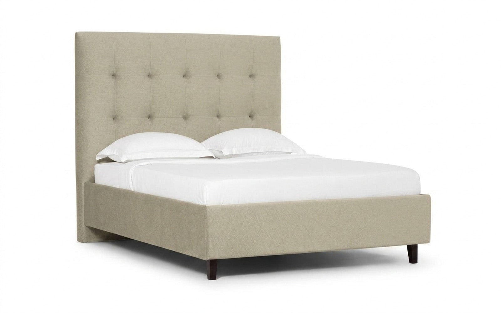 Silvana Nova bed in Sky Velvet 03 fabric, product photo on white background