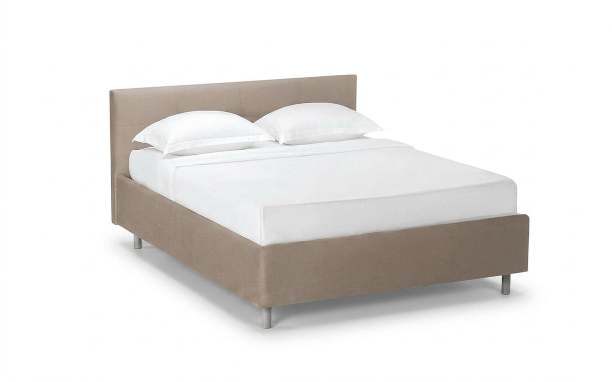 Vanessa Nova bed in Shammy Sunrise fabric, product photo on white background