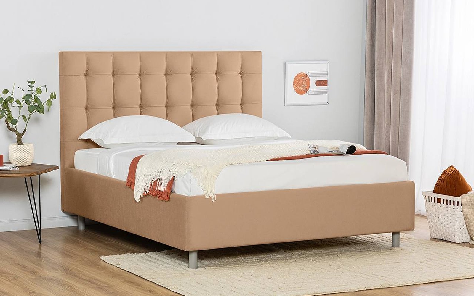 Virginio Nova bed in a bedroom interior, view 1