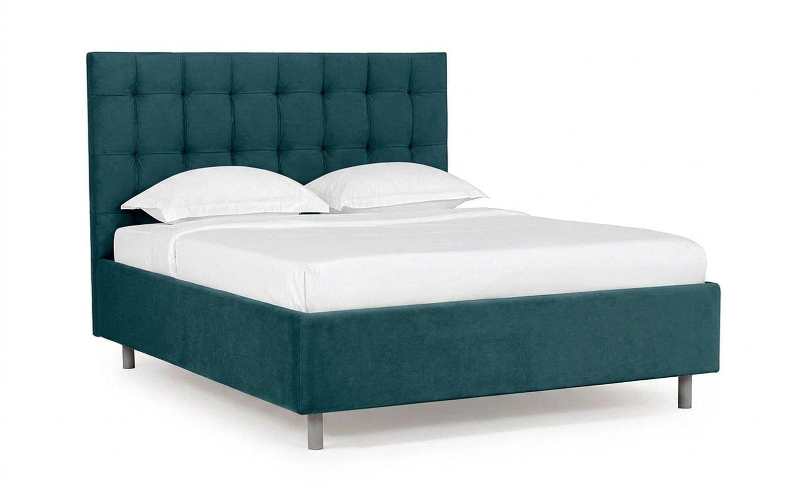 Virginio Nova bed in Casanova Seawave fabric, product photo on white background