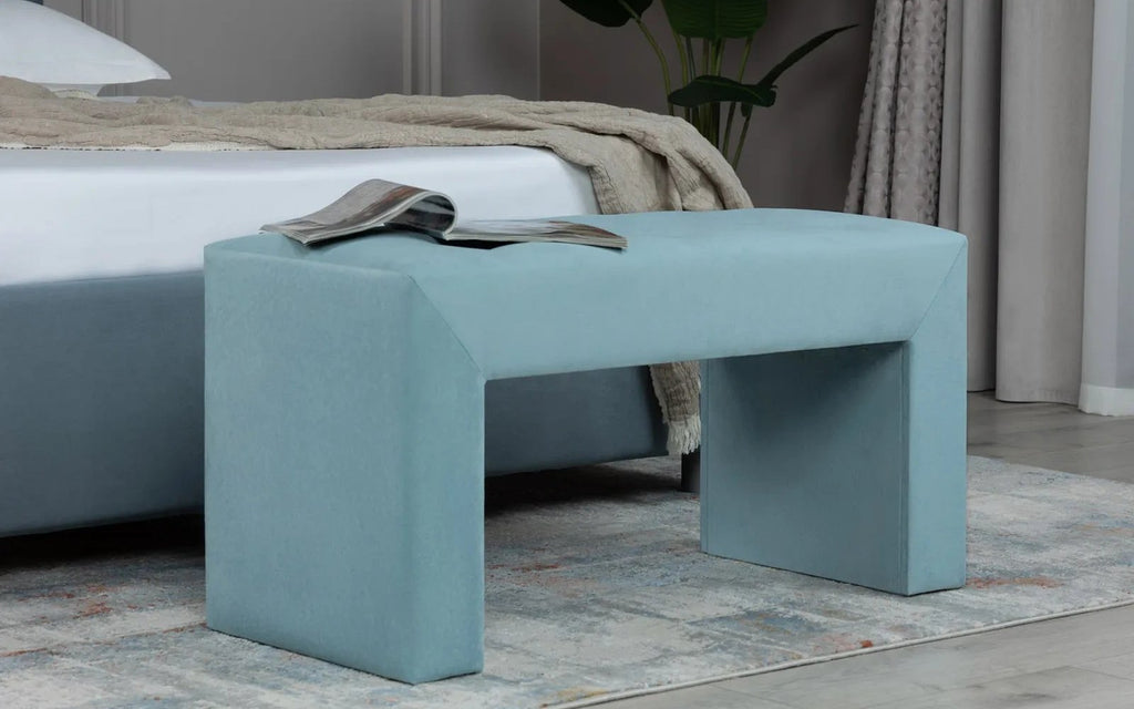 Enigma bedroom bench in a bedroom interior, view 1