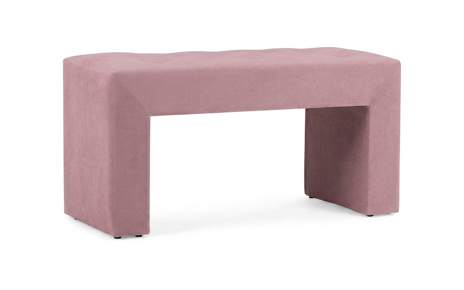Enigma bench in Aura 06 fabric, product photo on white background