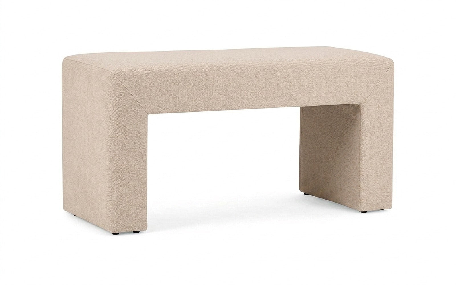 Enigma bench in Balance 130 fabric, product photo on white background