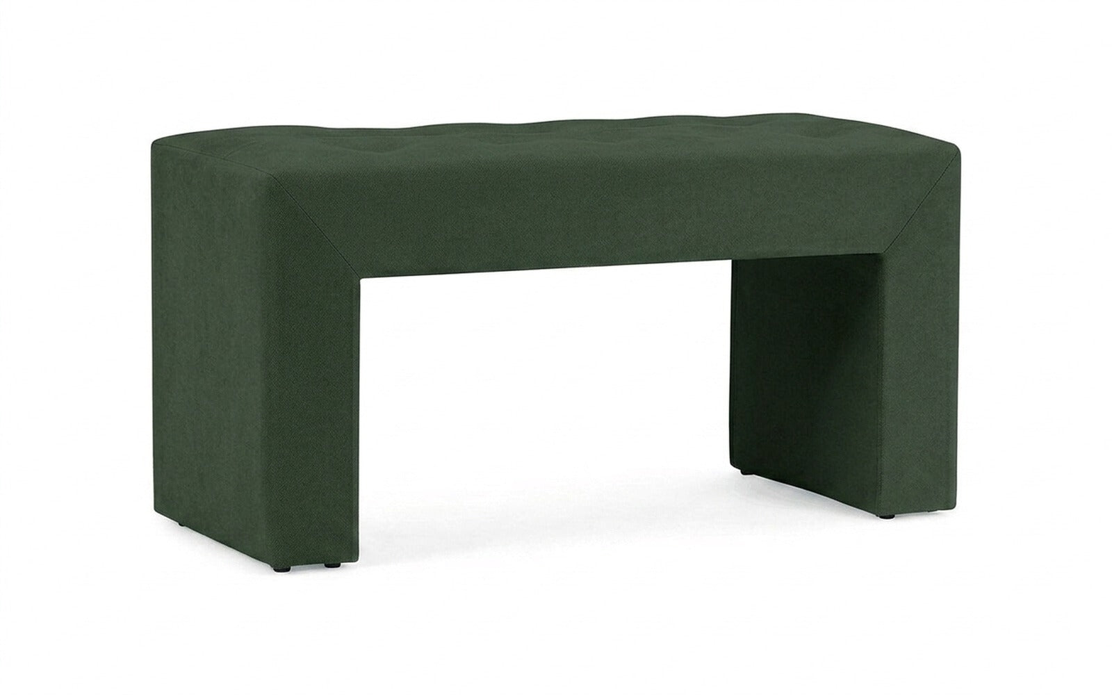 Enigma bench in Casanova Grass fabric, product photo on white background