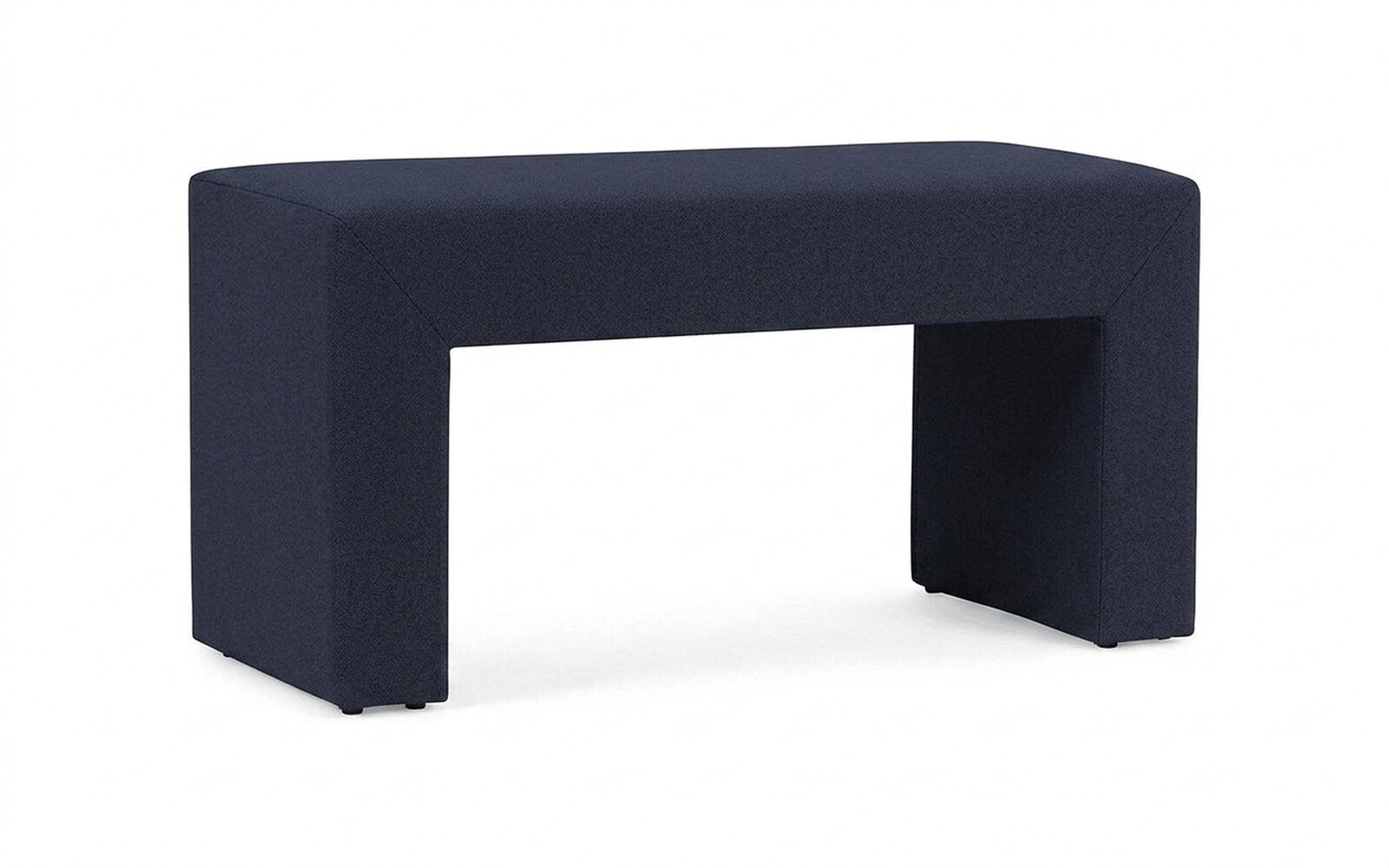 Enigma bench in Casanova Scandy fabric, product photo on white background