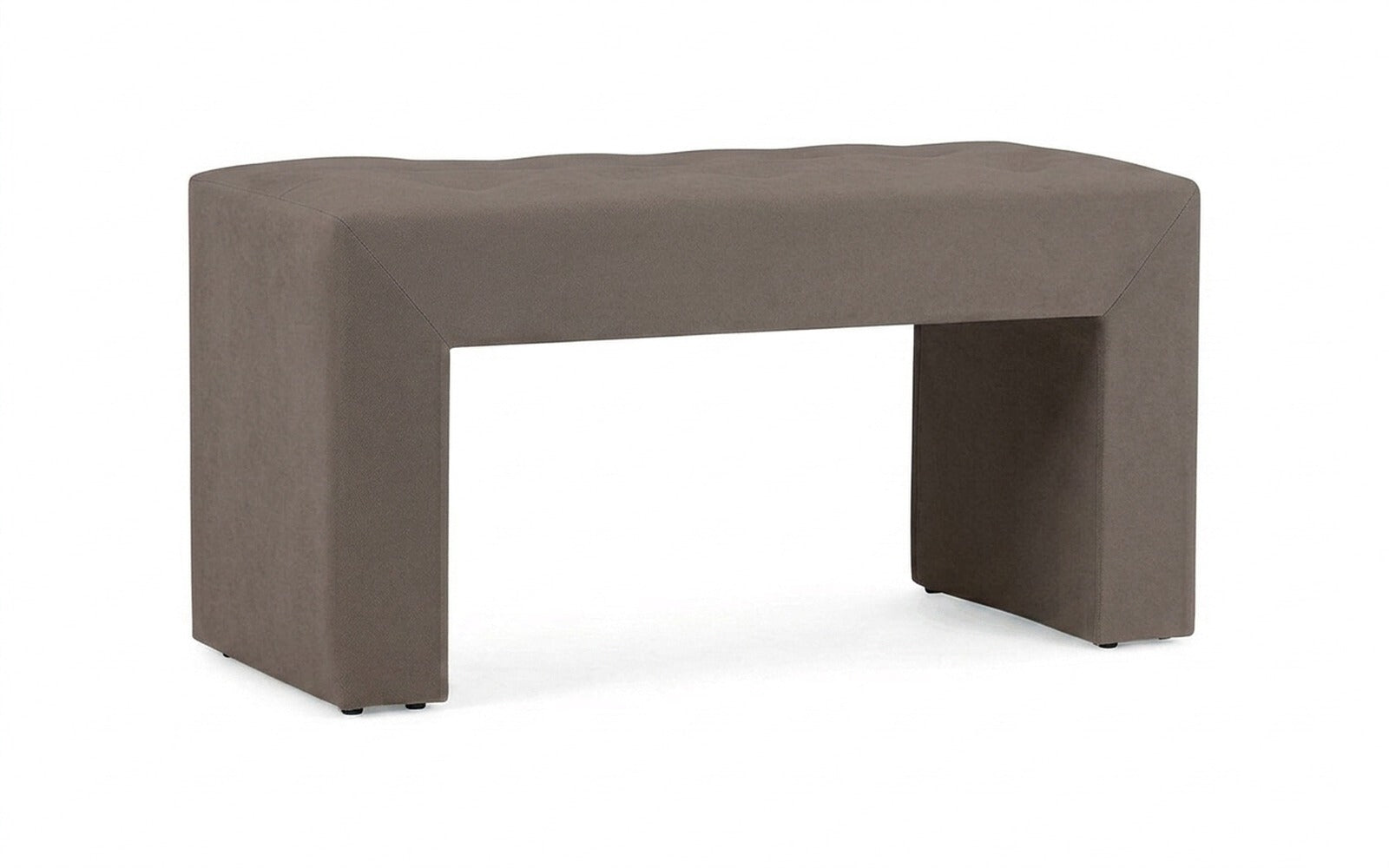 Enigma bench in Dumont 08 fabric, product photo on white background