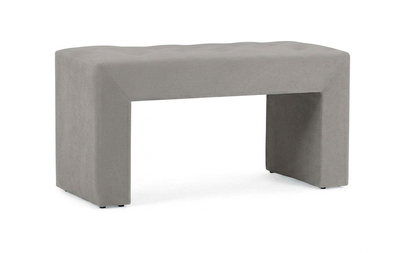 Enigma bench in Dumont 24 fabric, product photo on white background