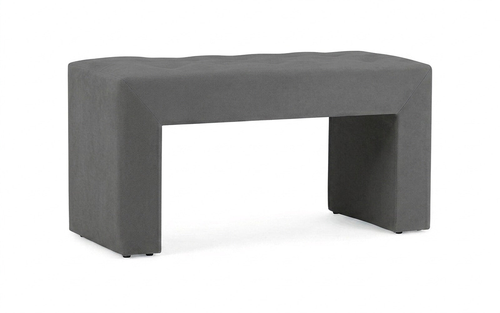 Enigma bench in Dumont 26 fabric, product photo on white background