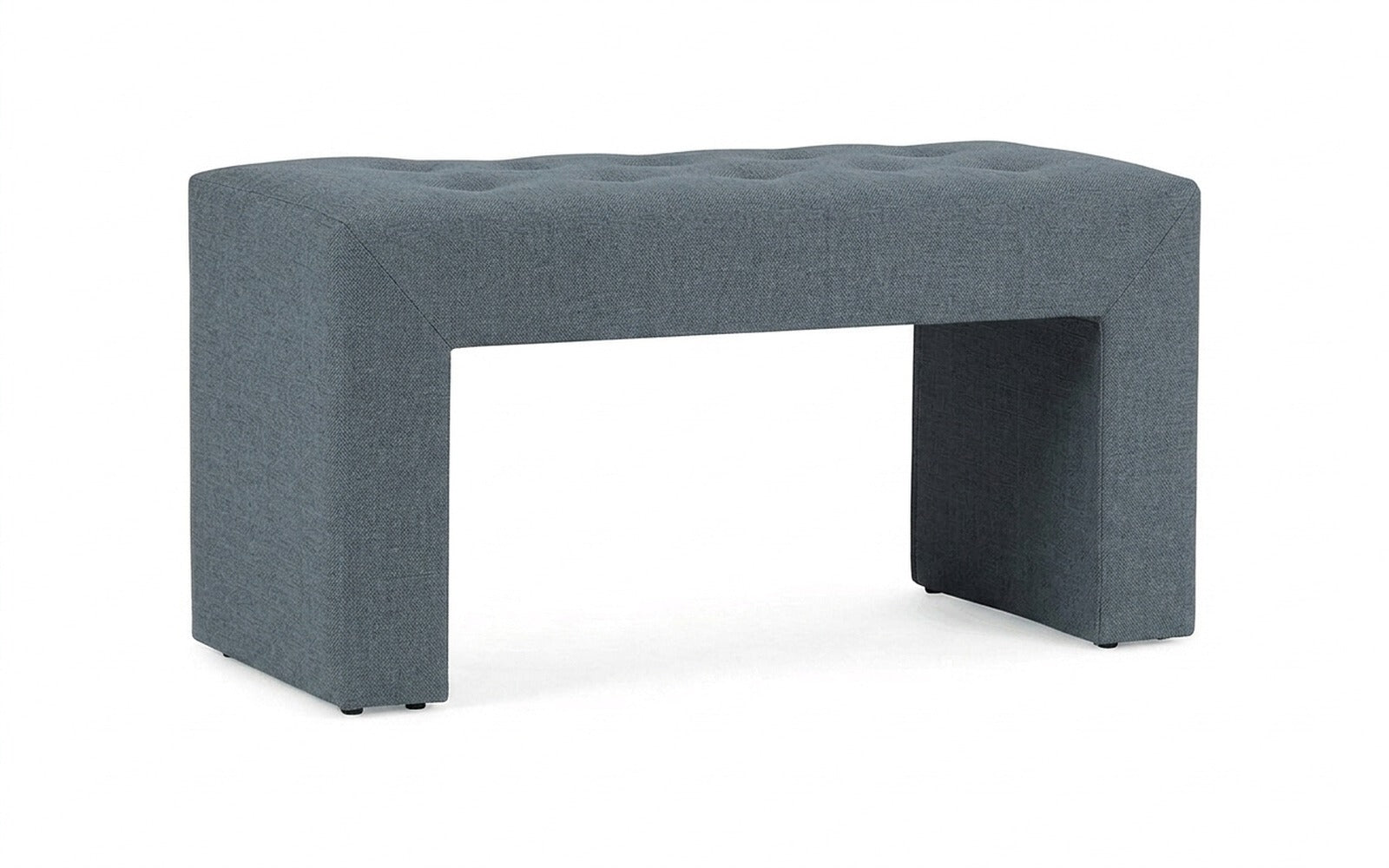 Enigma bench in Forte 14 fabric, product photo on white background