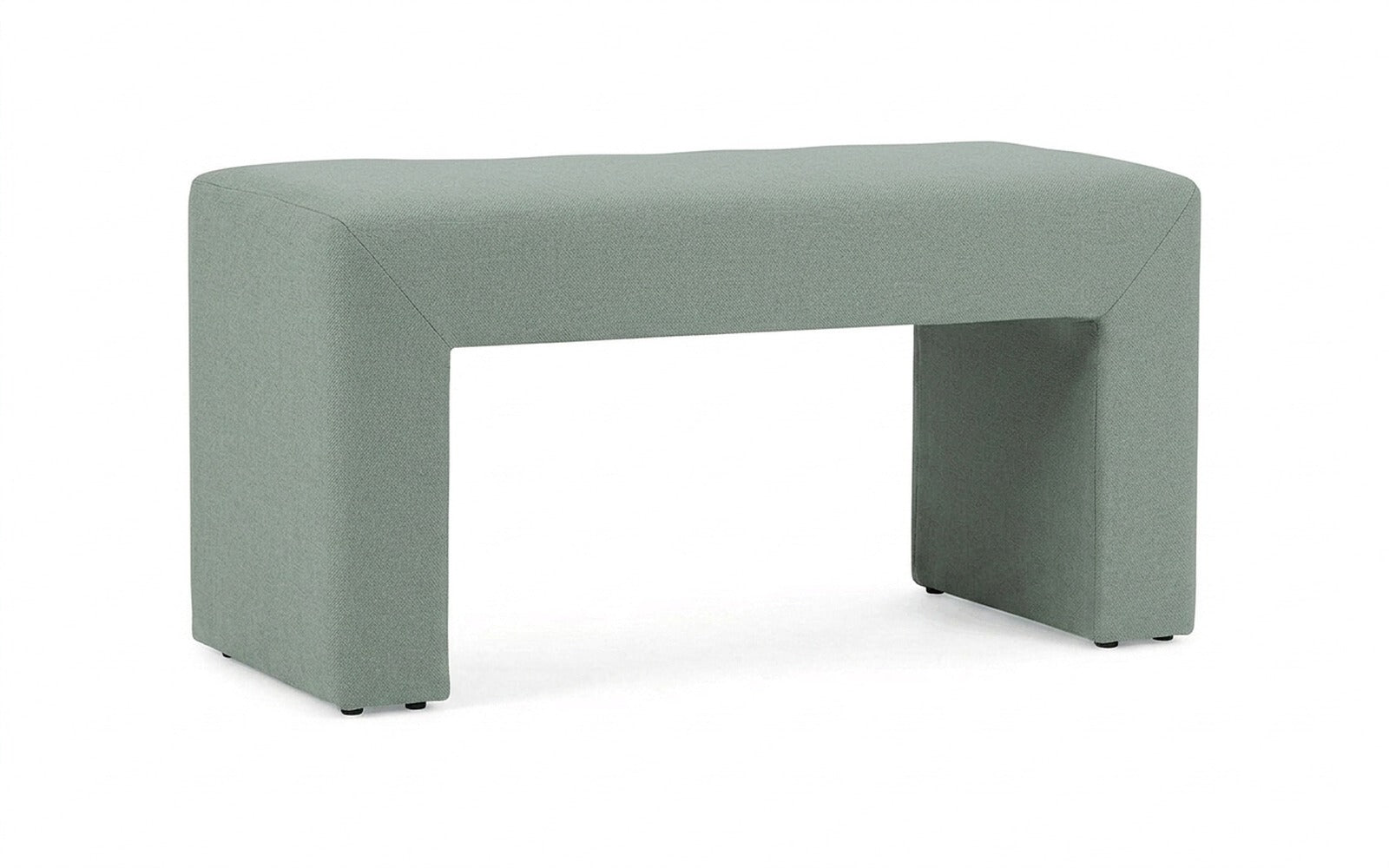 Enigma bench in Forte 15 fabric, product photo on white background