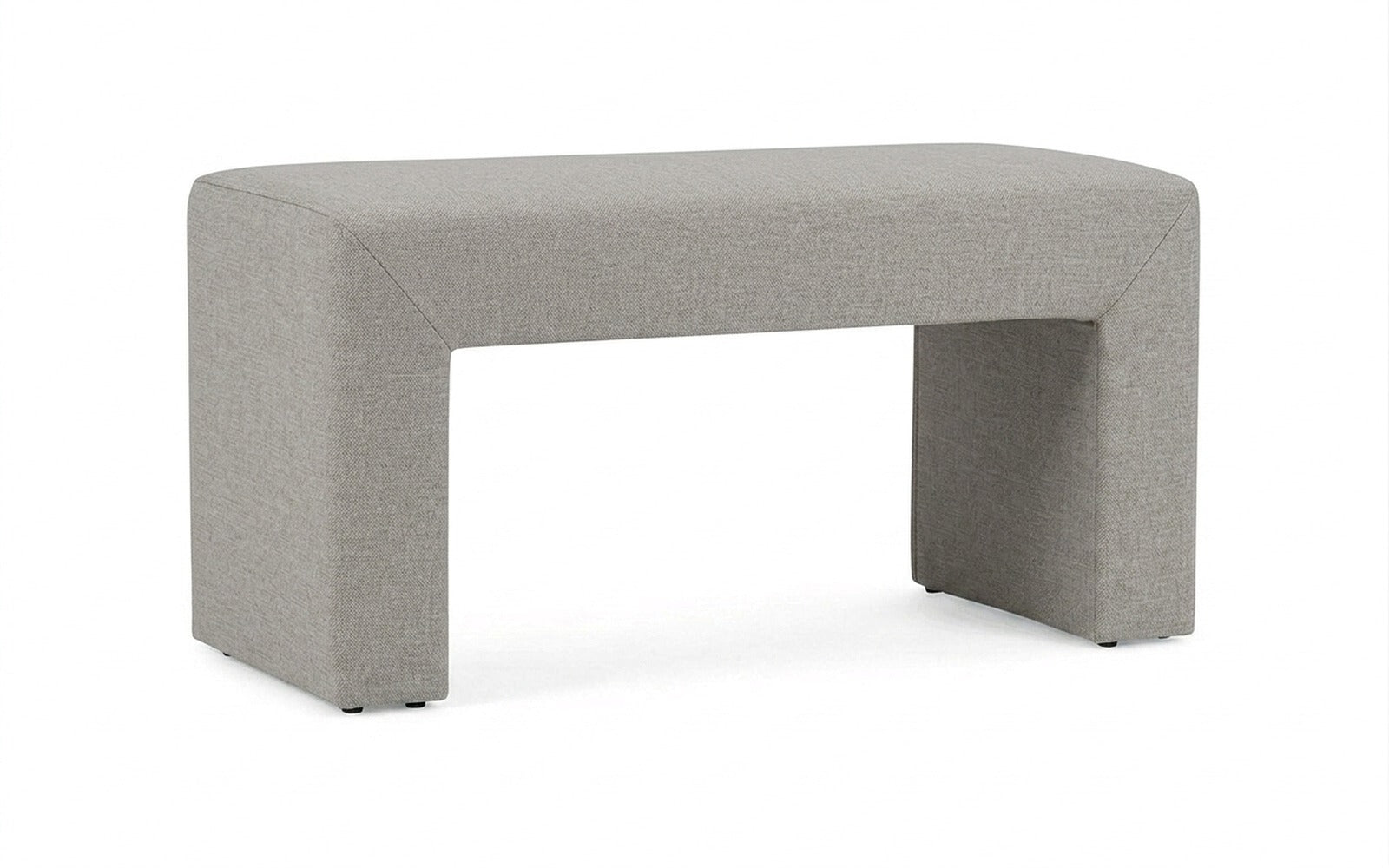 Enigma bench in Forte 16 fabric, product photo on white background