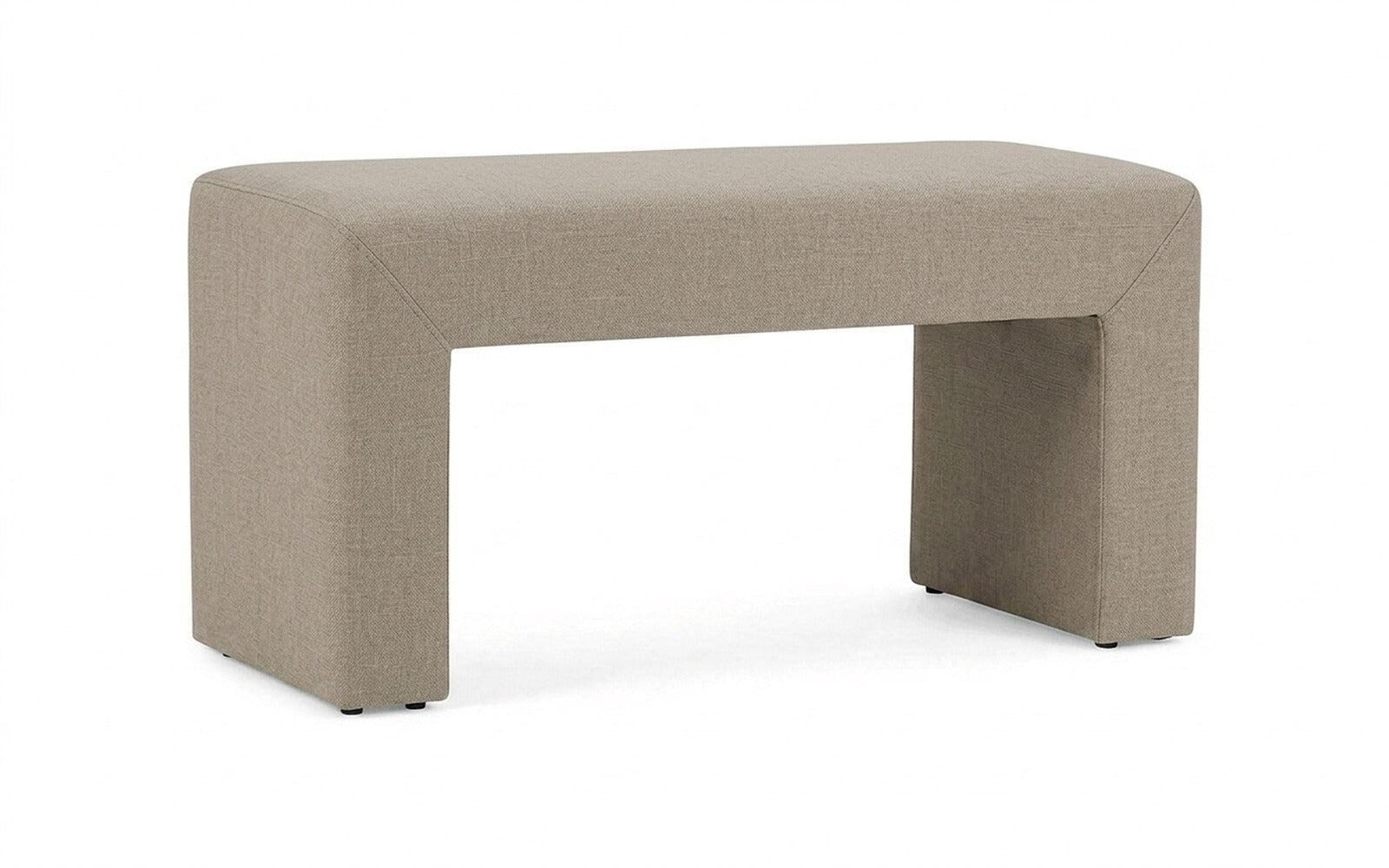 Enigma bench in Forte 17 fabric, product photo on white background