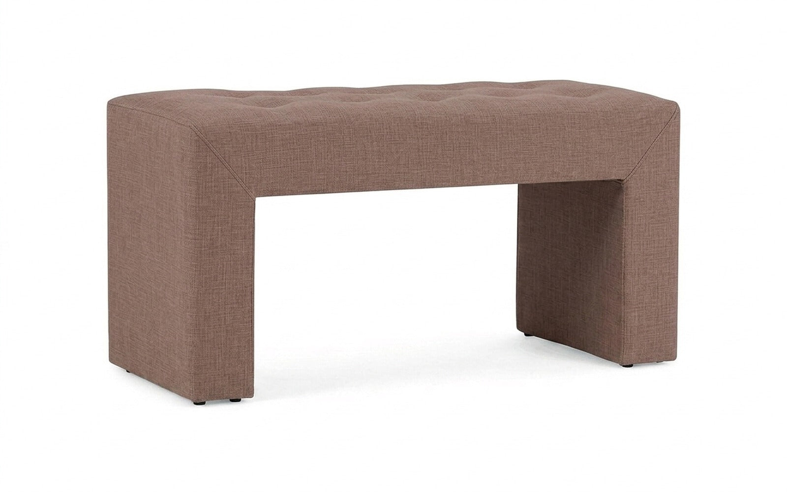 Enigma bench in Lidot Lilac fabric, product photo on white background