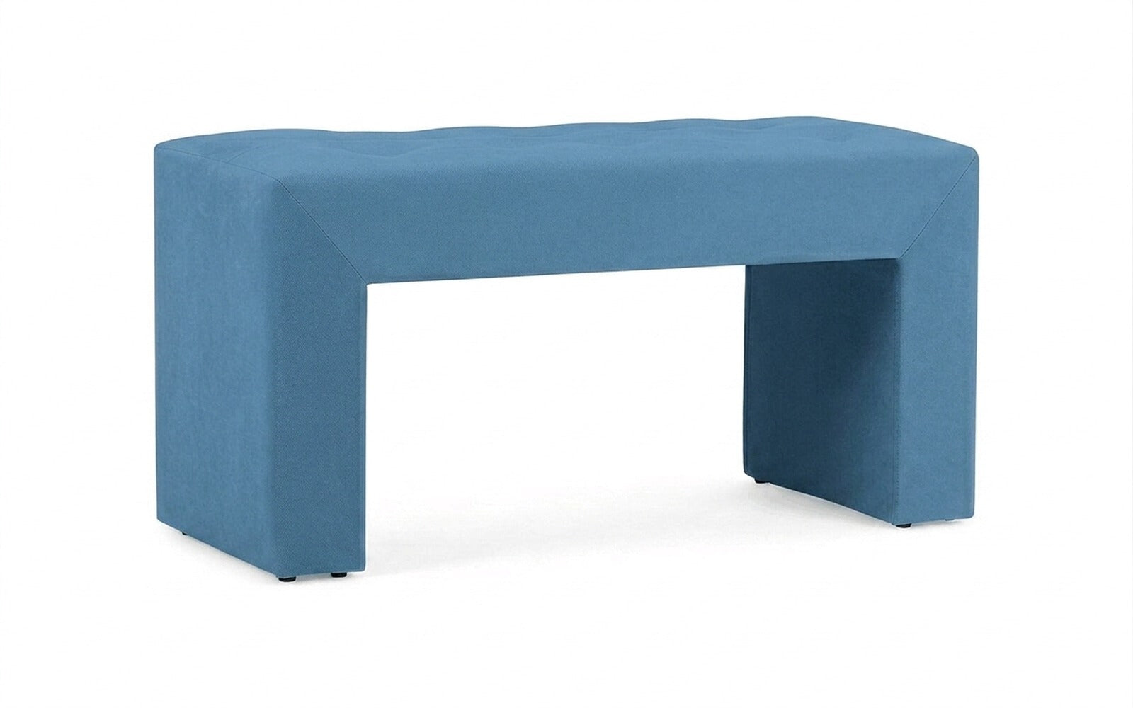 Enigma bench in Velutto 47 fabric, product photo on white background