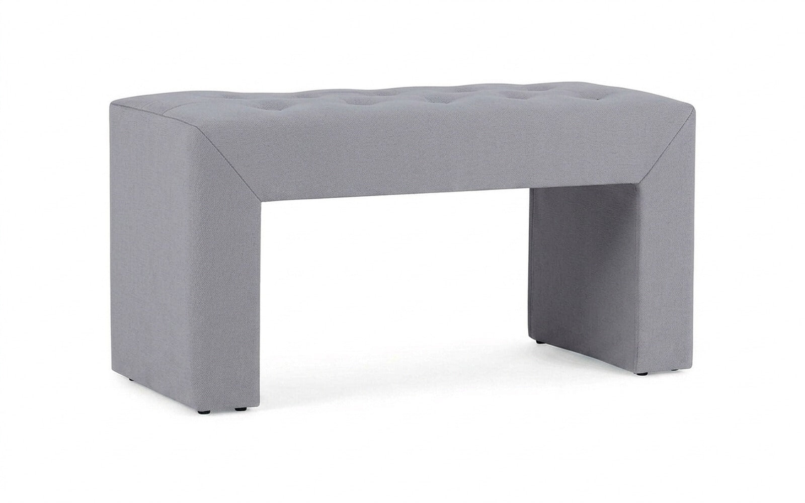 Enigma bench in Velutto 52 fabric, product photo on white background