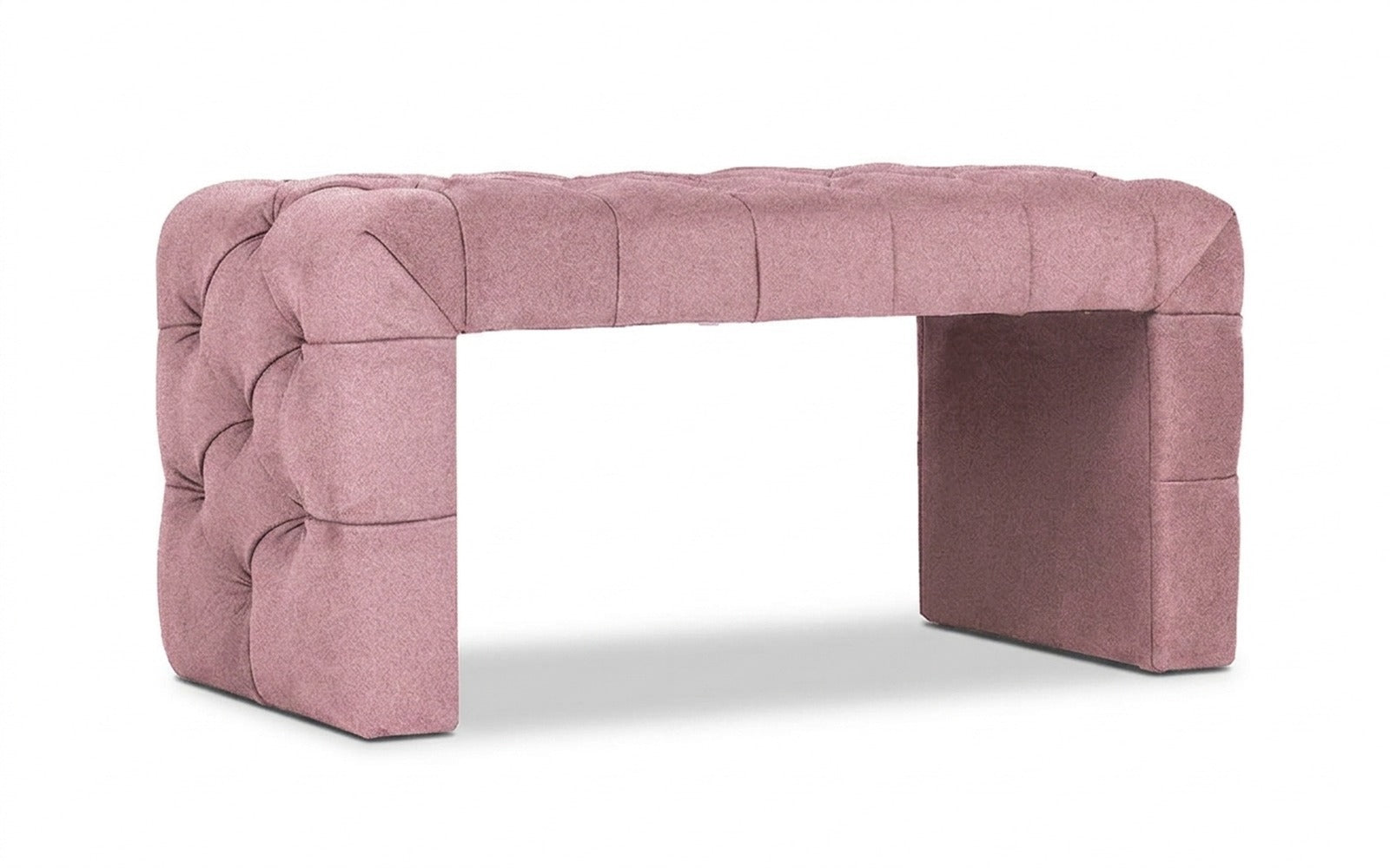 Greta bench in Aura 06 fabric, product photo on white background