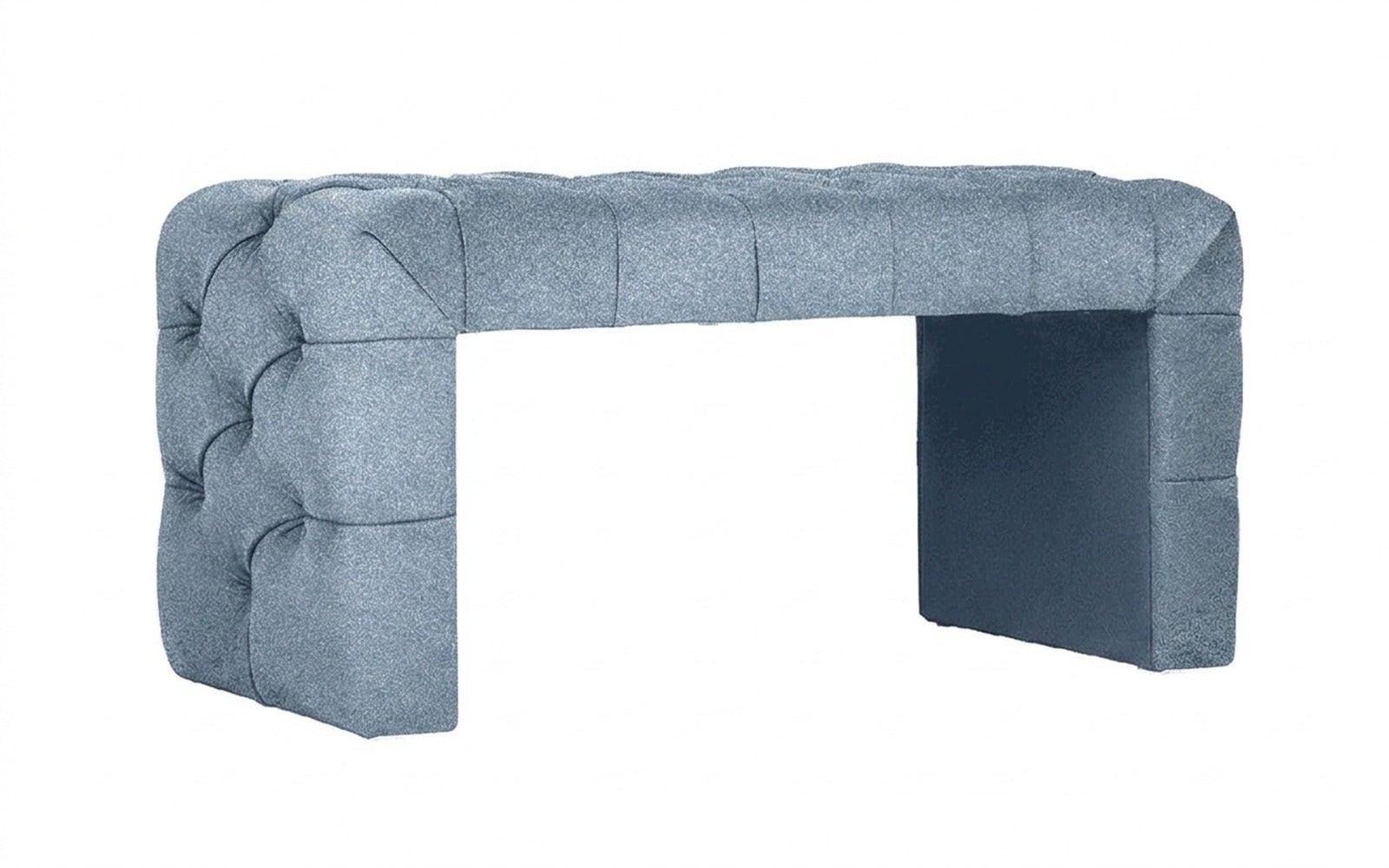 Greta bench in Aura 11 fabric, product photo on white background