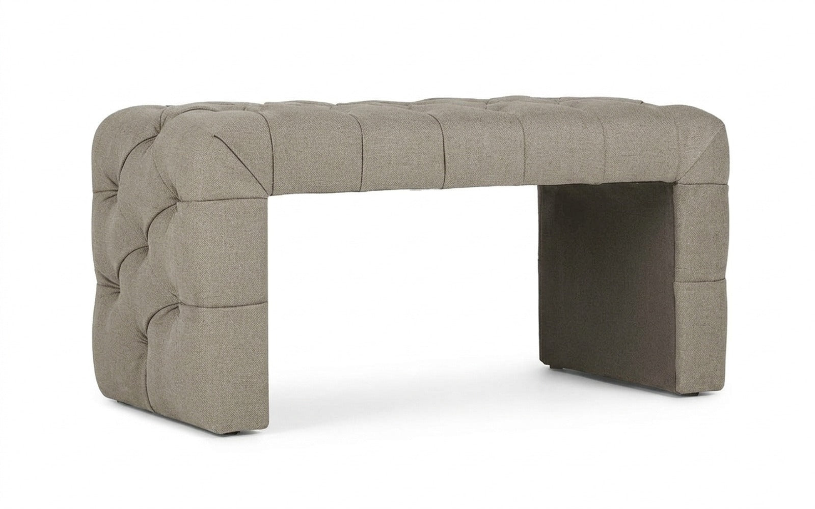 Greta bench in Forte 03 fabric, product photo on white background