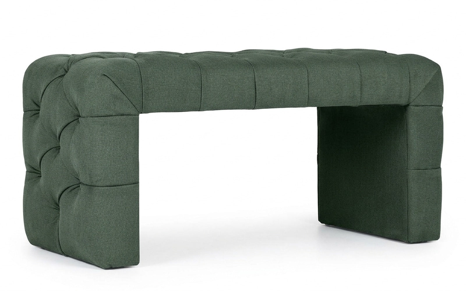 Greta bench in Forte 07 fabric, product photo on white background