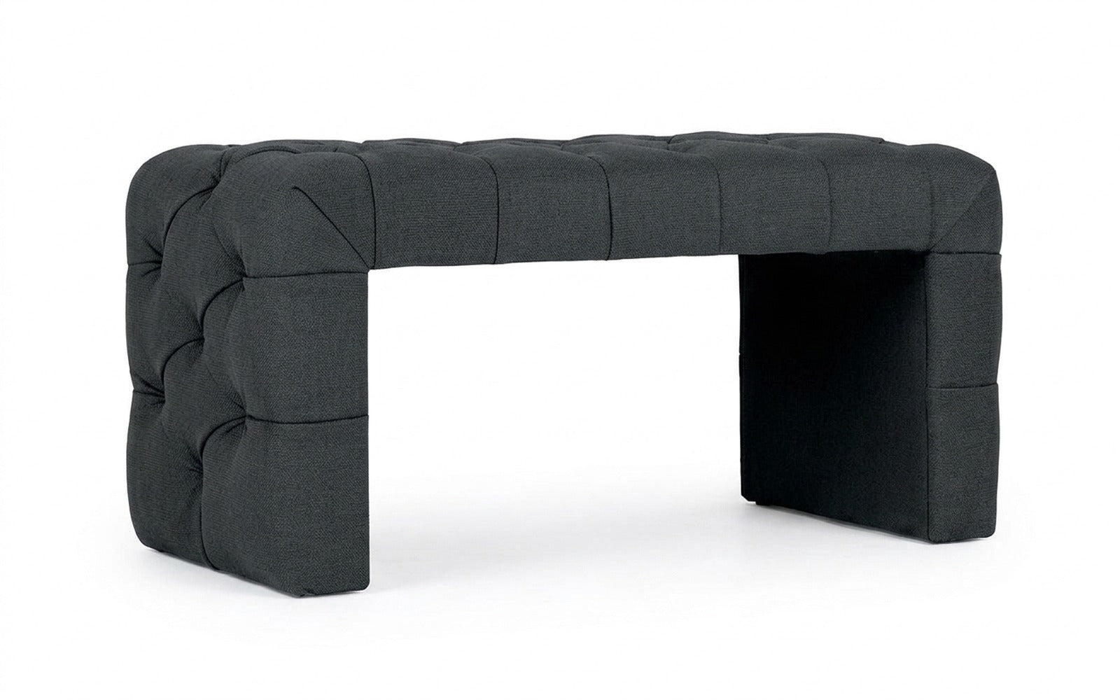Greta bench in Forte 13 fabric, product photo on white background