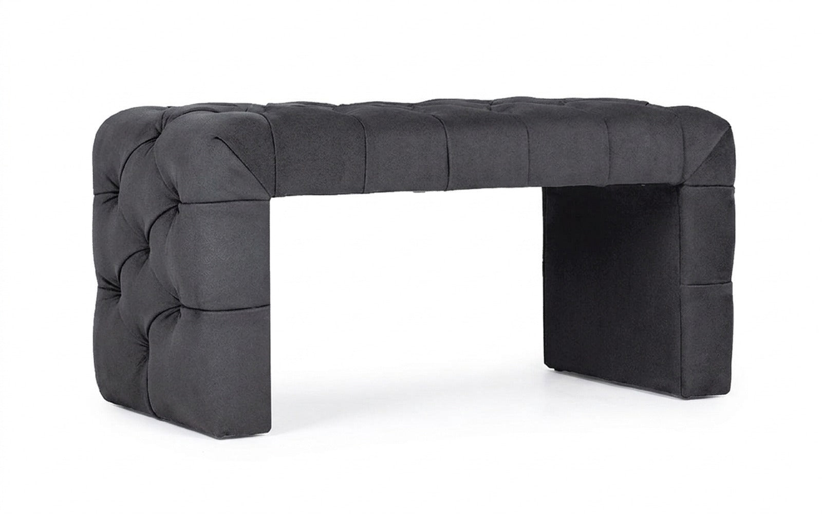 Greta bench in Shammy Frosty fabric, product photo on white background