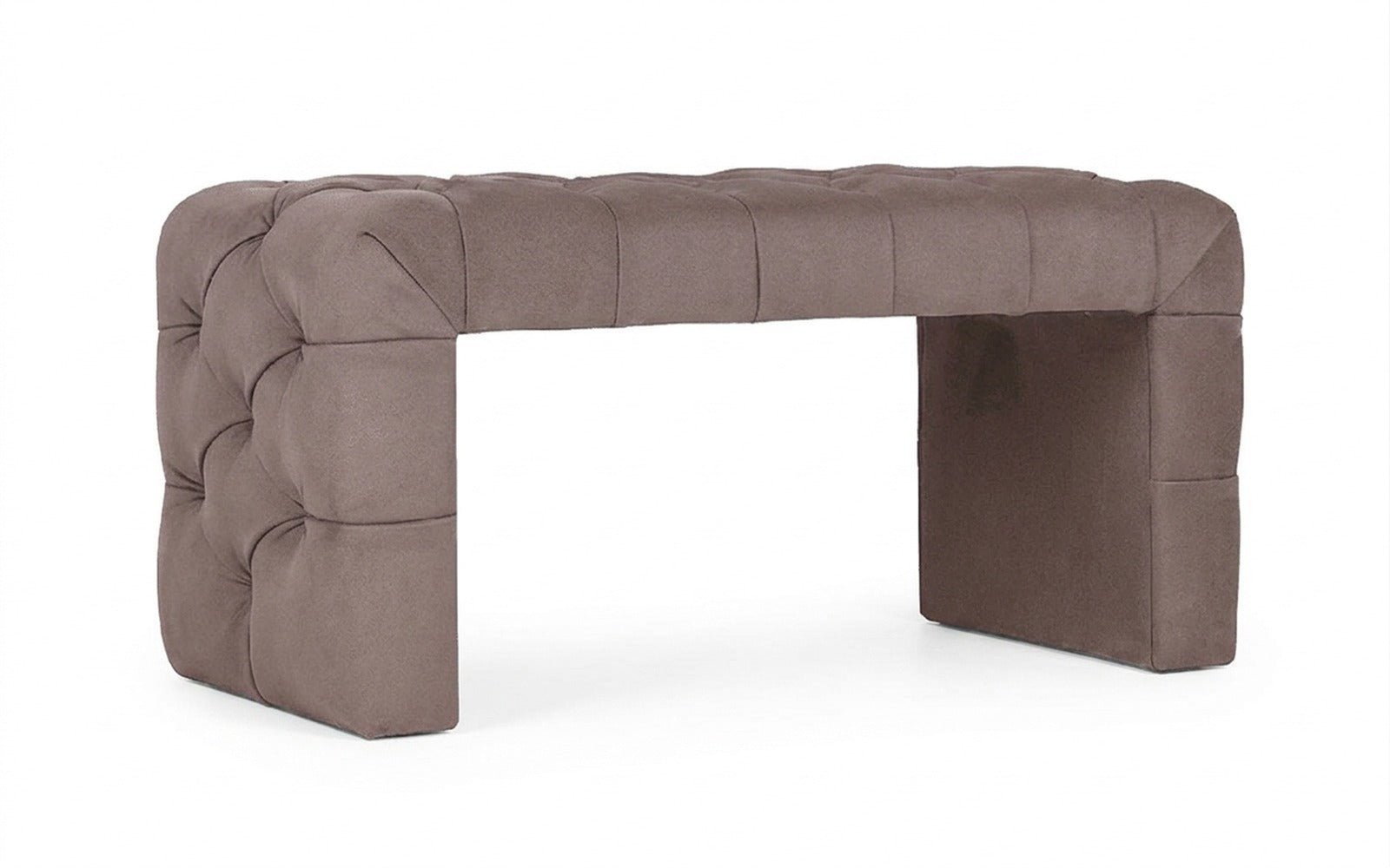 Greta bench in Shammy Matte fabric, product photo on white background