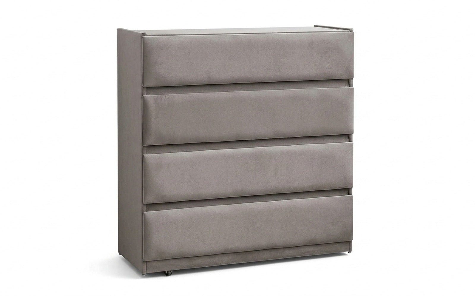 Lorenco dresser in Casanova Grey fabric, product photo on white background