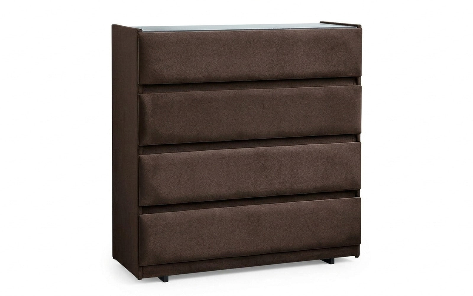 Lorenco dresser in Galaktika Brown fabric, product photo on white background