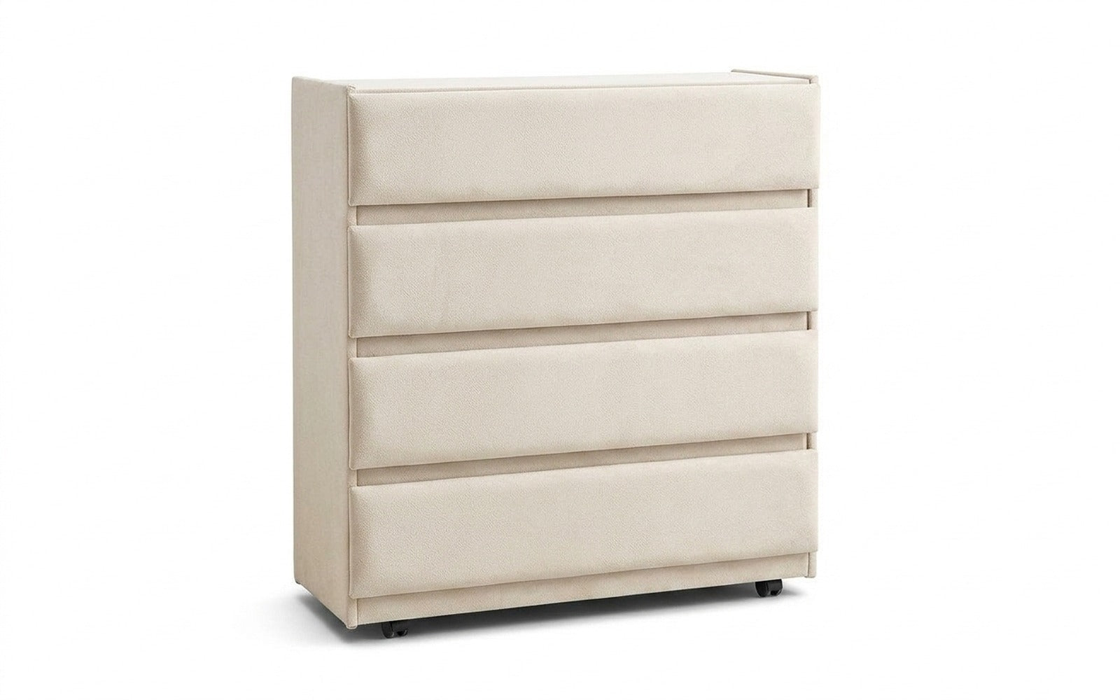 Lorenco dresser in Prime White fabric, product photo on white background