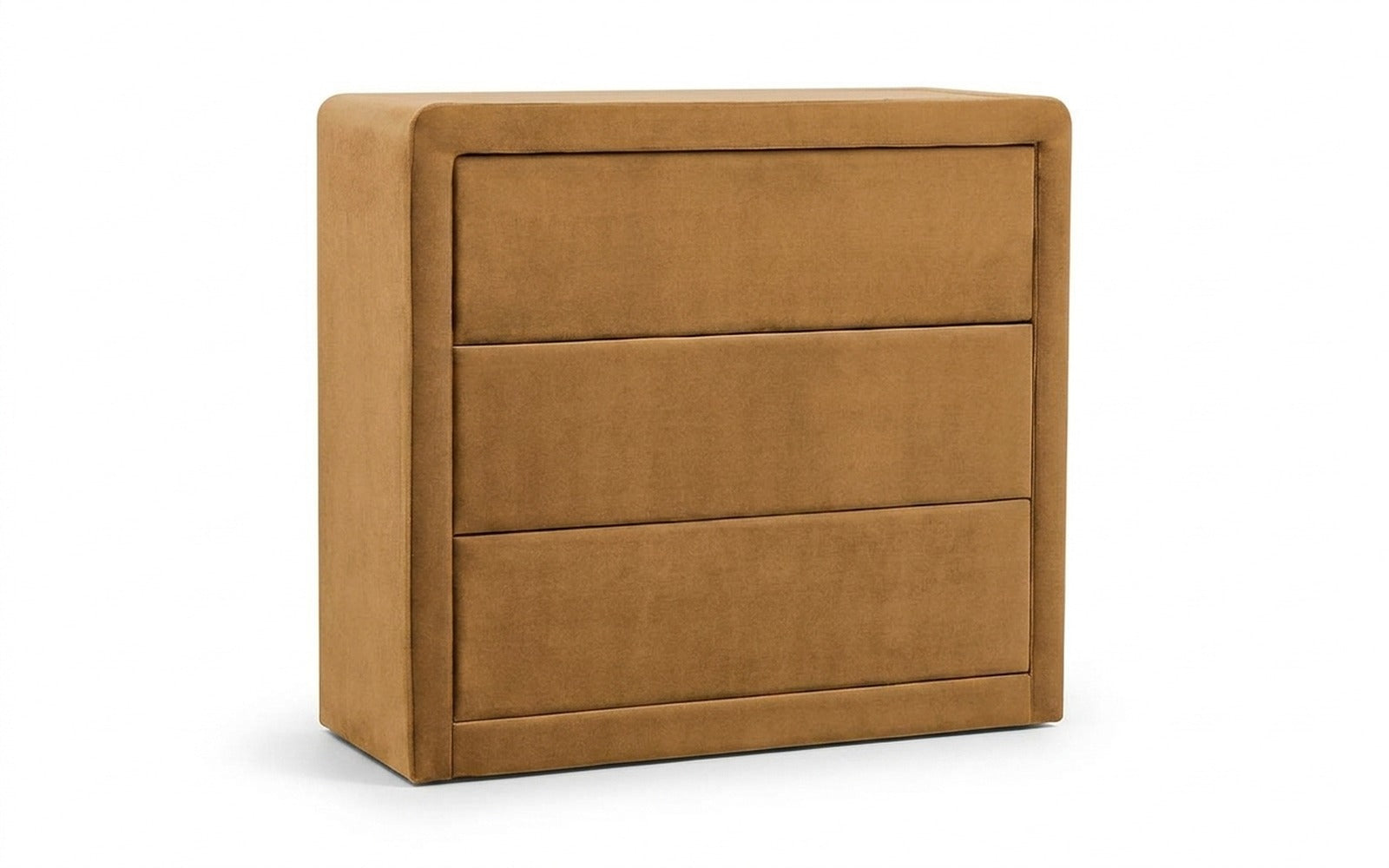 Orly dresser in Casanova Beige fabric, product photo on white background