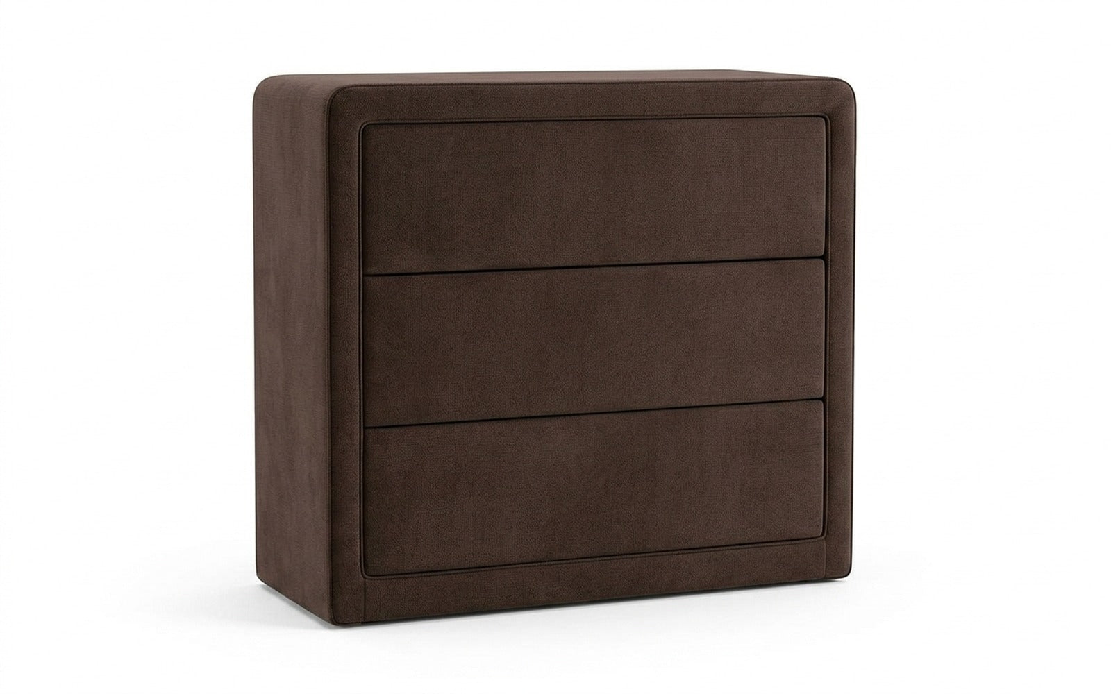Orly dresser in Casanova Chocolate fabric, product photo on white background