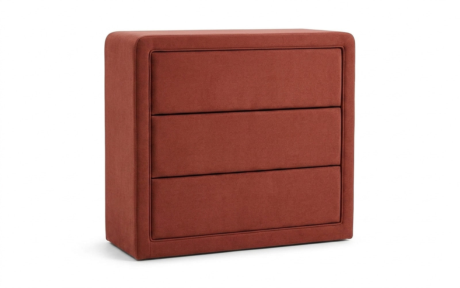Orly dresser in Casanova Marsala fabric, product photo on white background