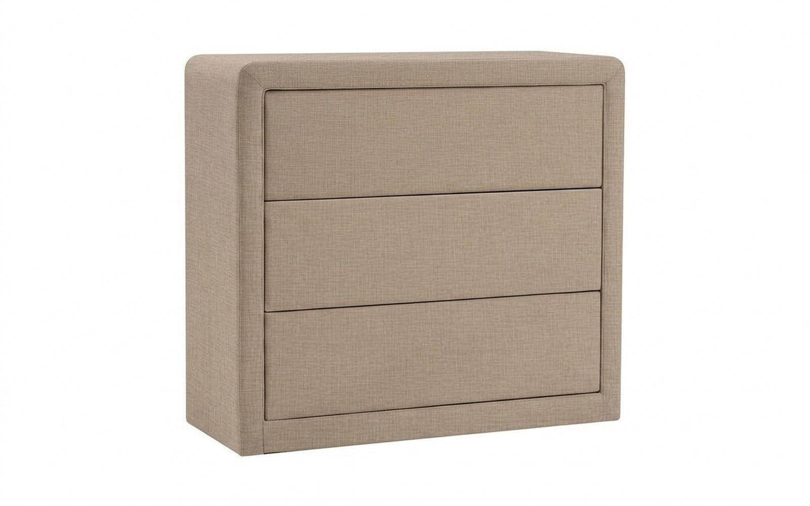 Orly dresser in Lidot Beige fabric, product photo on white background