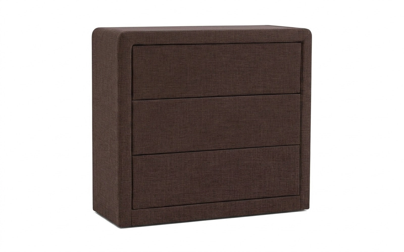 Orly dresser in Lidot Brown fabric, product photo on white background