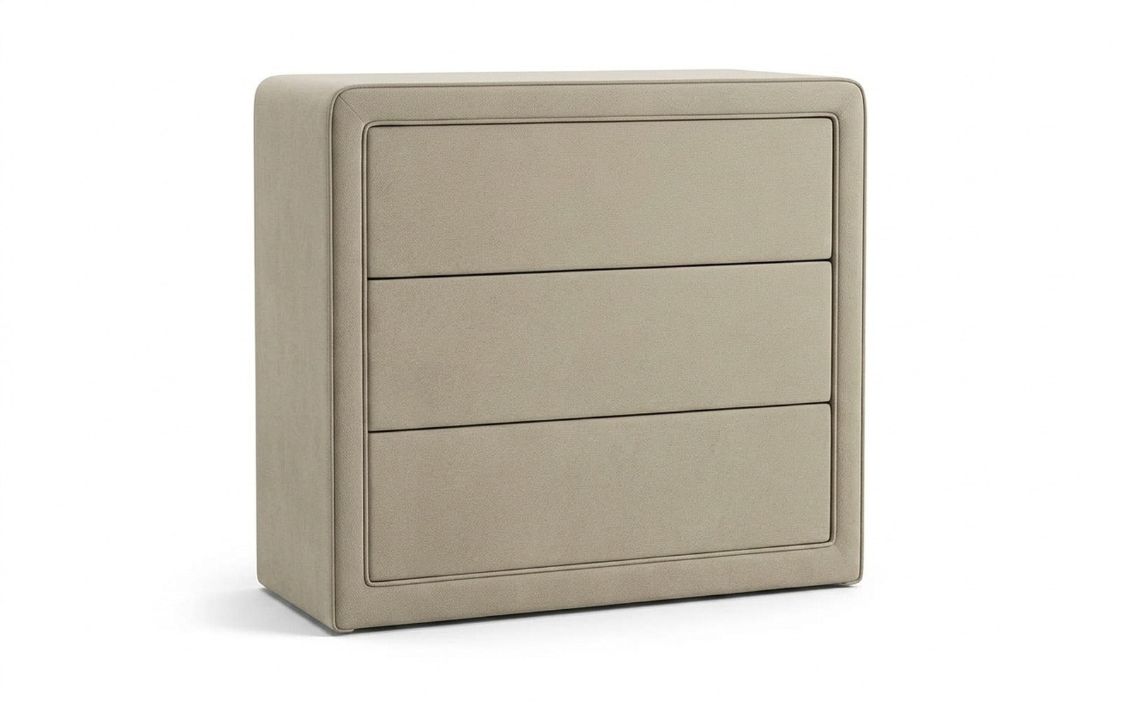 Orly dresser in Sky Velvet 03 fabric, product photo on white background