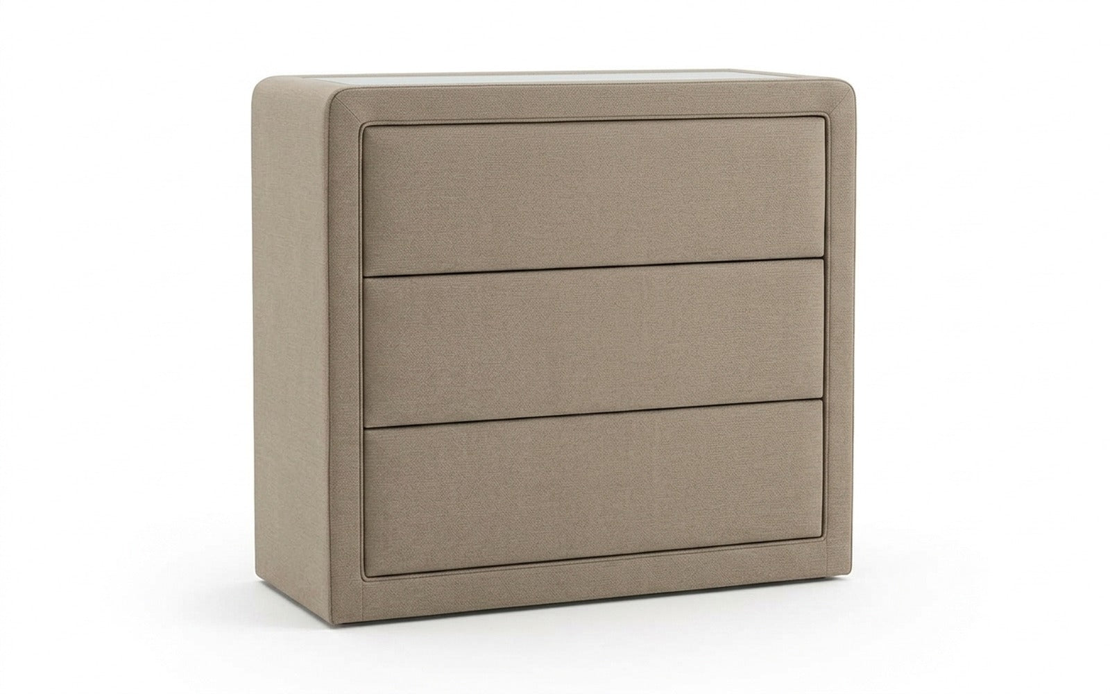 Orly dresser in Sky Velvet 21 fabric, product photo on white background