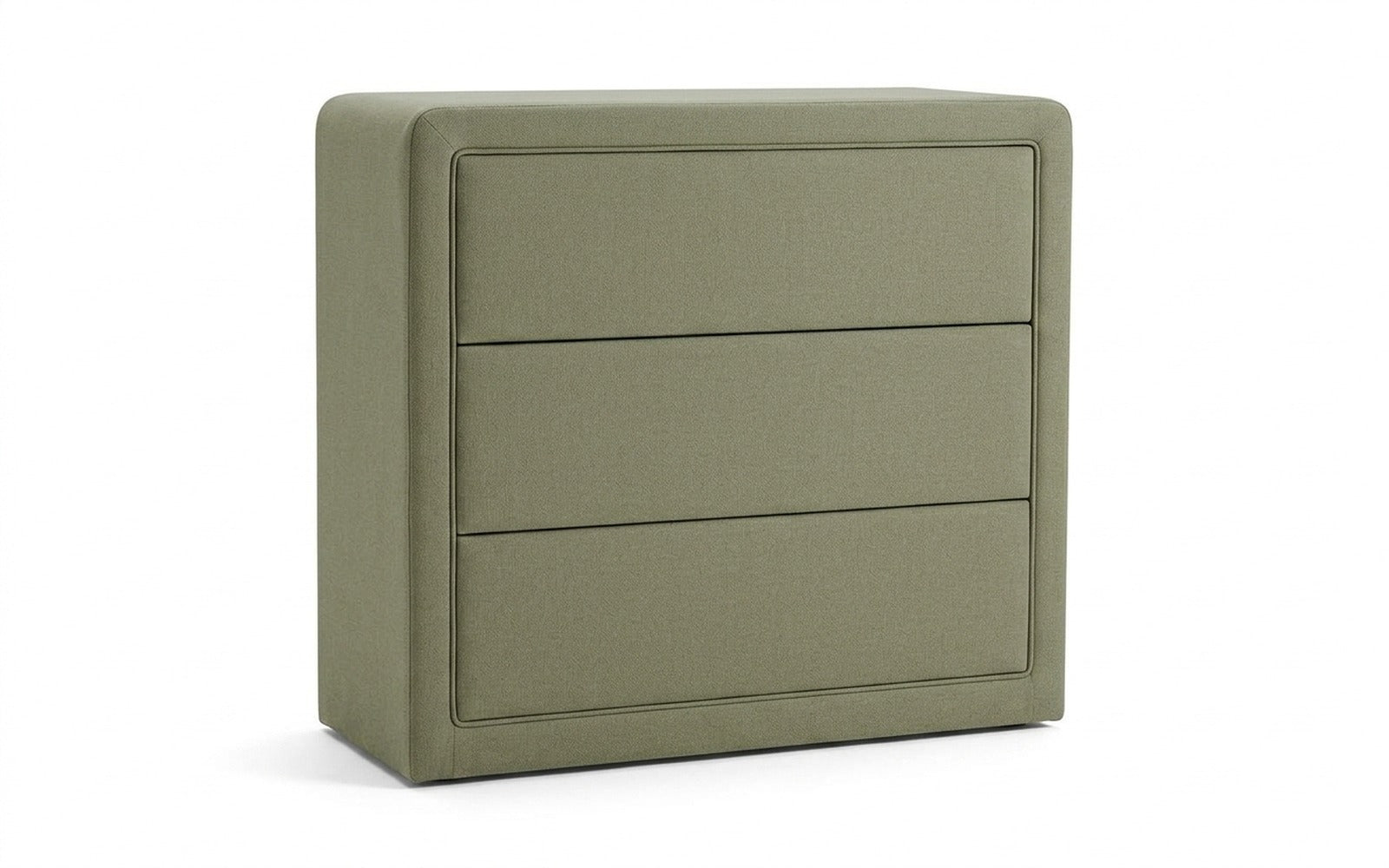 Orly dresser in Sky Velvet 251 fabric, product photo on white background