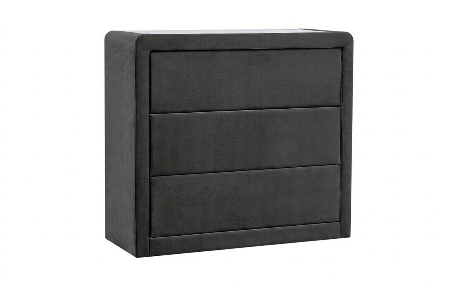 Orly dresser in Sky Velvet 38 fabric, product photo on white background