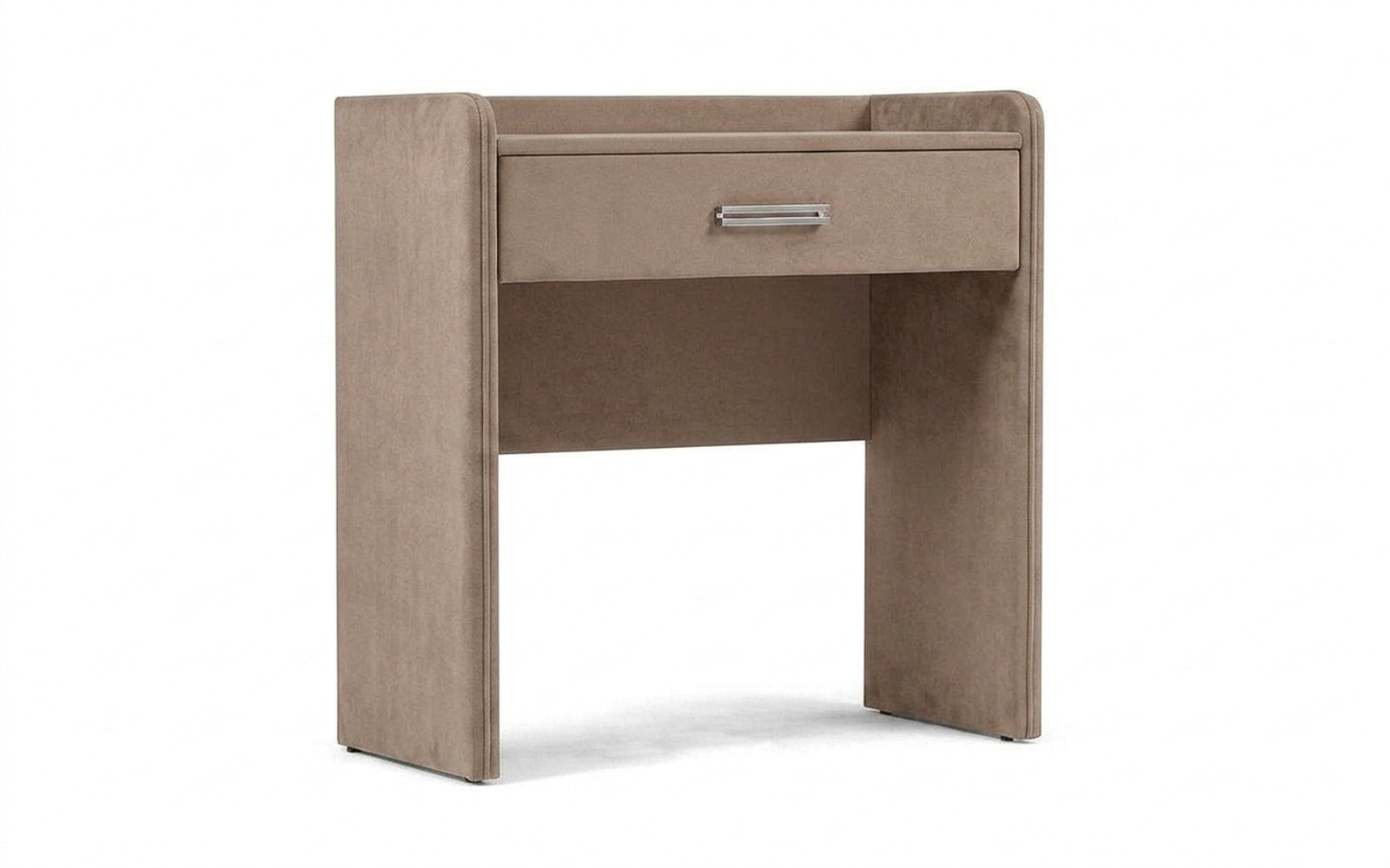 Fransis dressing table in Galaktika Beige fabric, product photo on white background