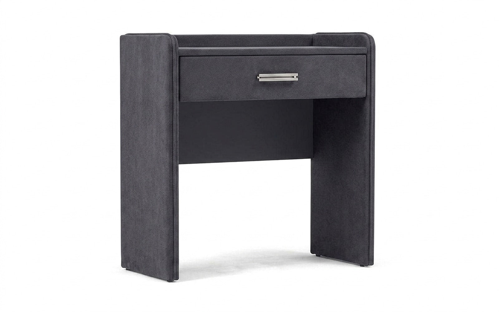 Fransis dressing table in Galaktika Blue fabric, product photo on white background