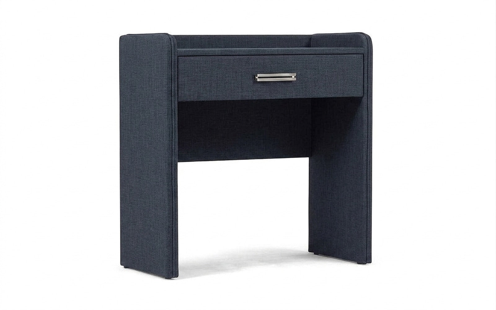 Fransis dressing table in Lidot Blue fabric, product photo on white background