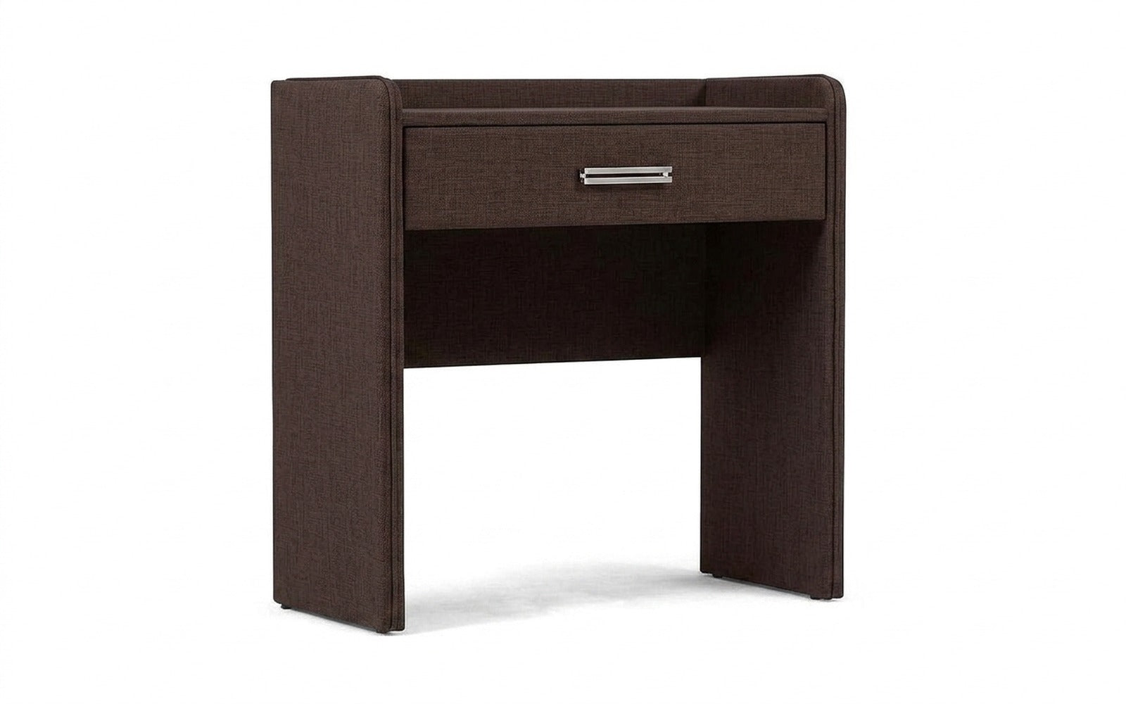 Fransis dressing table in Lidot Brown fabric, product photo on white background
