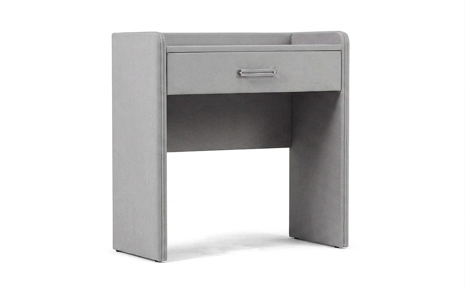 Fransis dressing table in Prime Grey fabric, product photo on white background