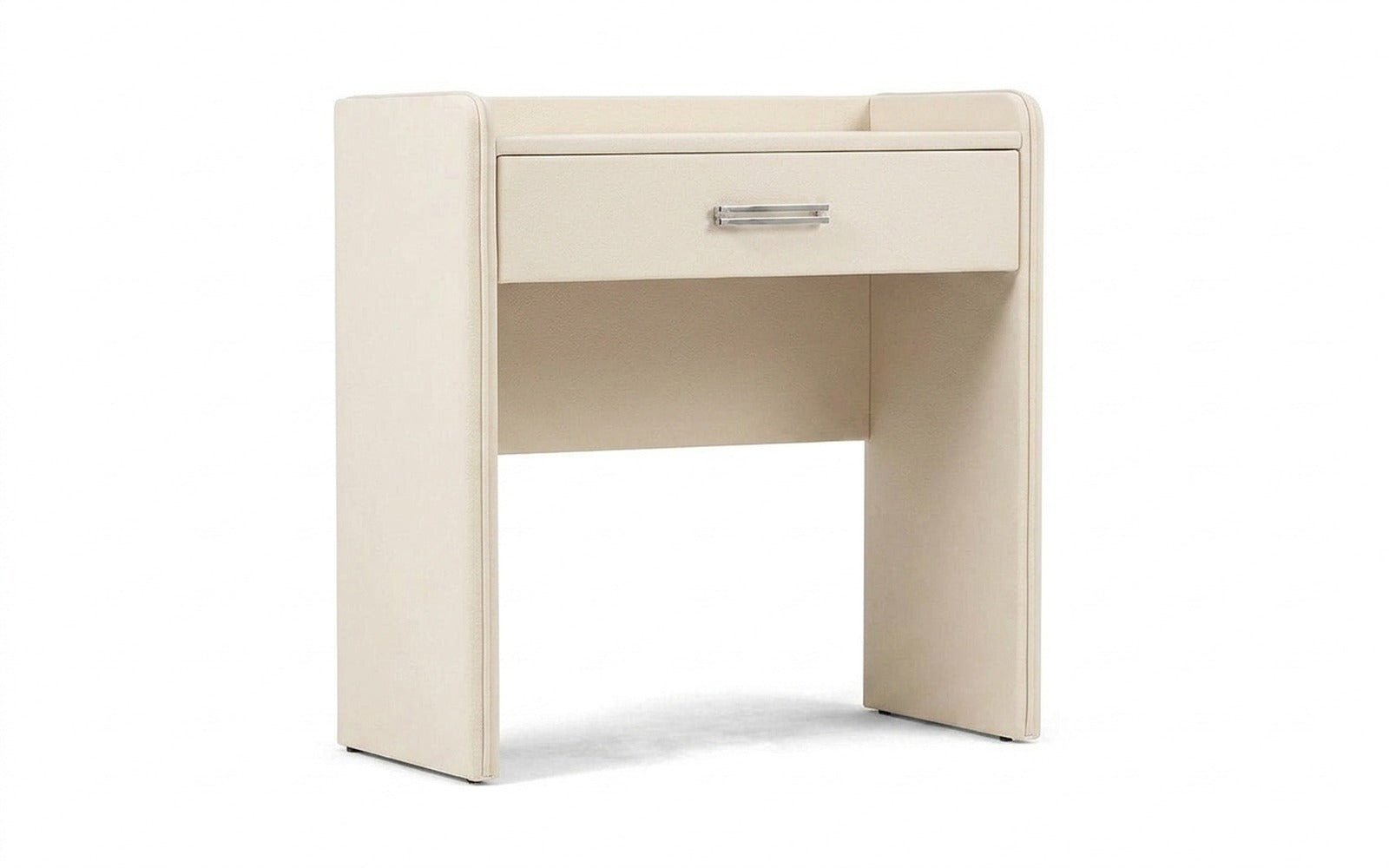 Fransis dressing table in Prime White fabric, product photo on white background