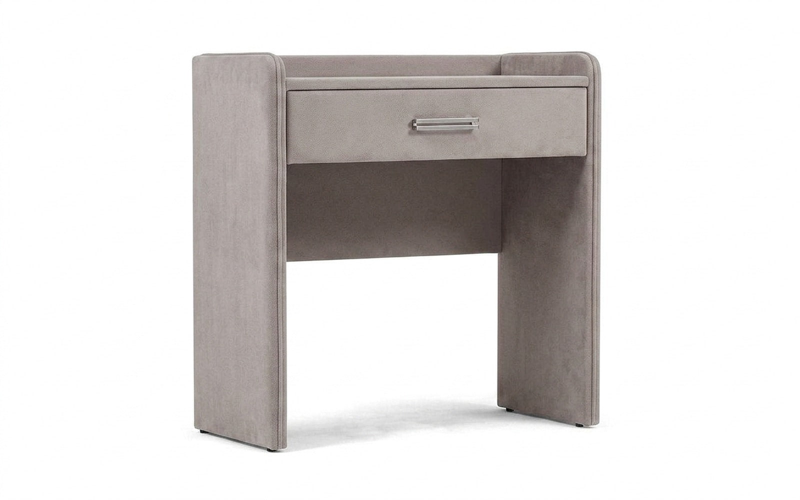 Fransis dressing table in Shammy Foggy fabric, product photo on white background