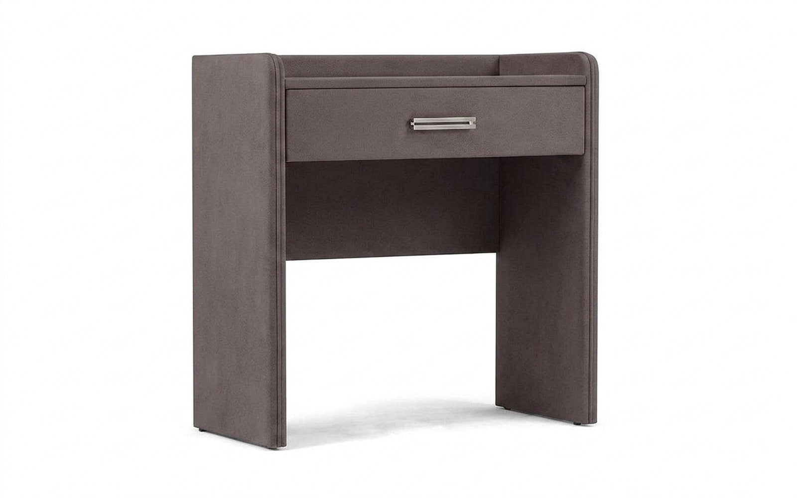Fransis dressing table in Shammy Smoky fabric, product photo on white background