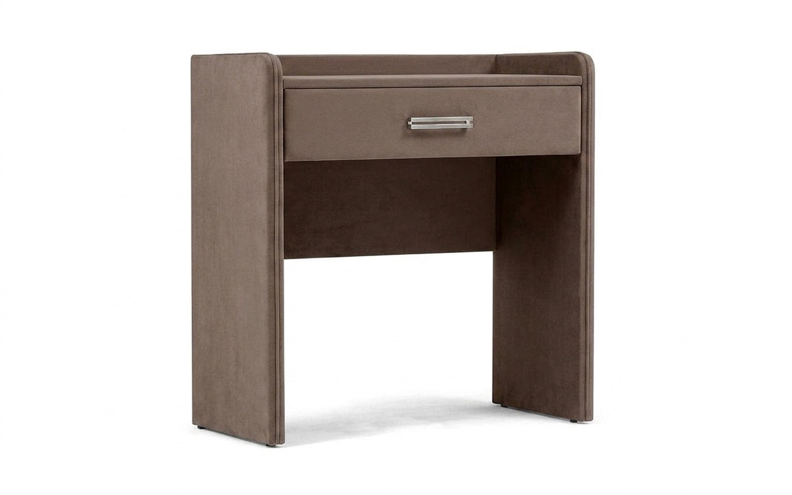 Fransis dressing table in Shammy Terra fabric, product photo on white background