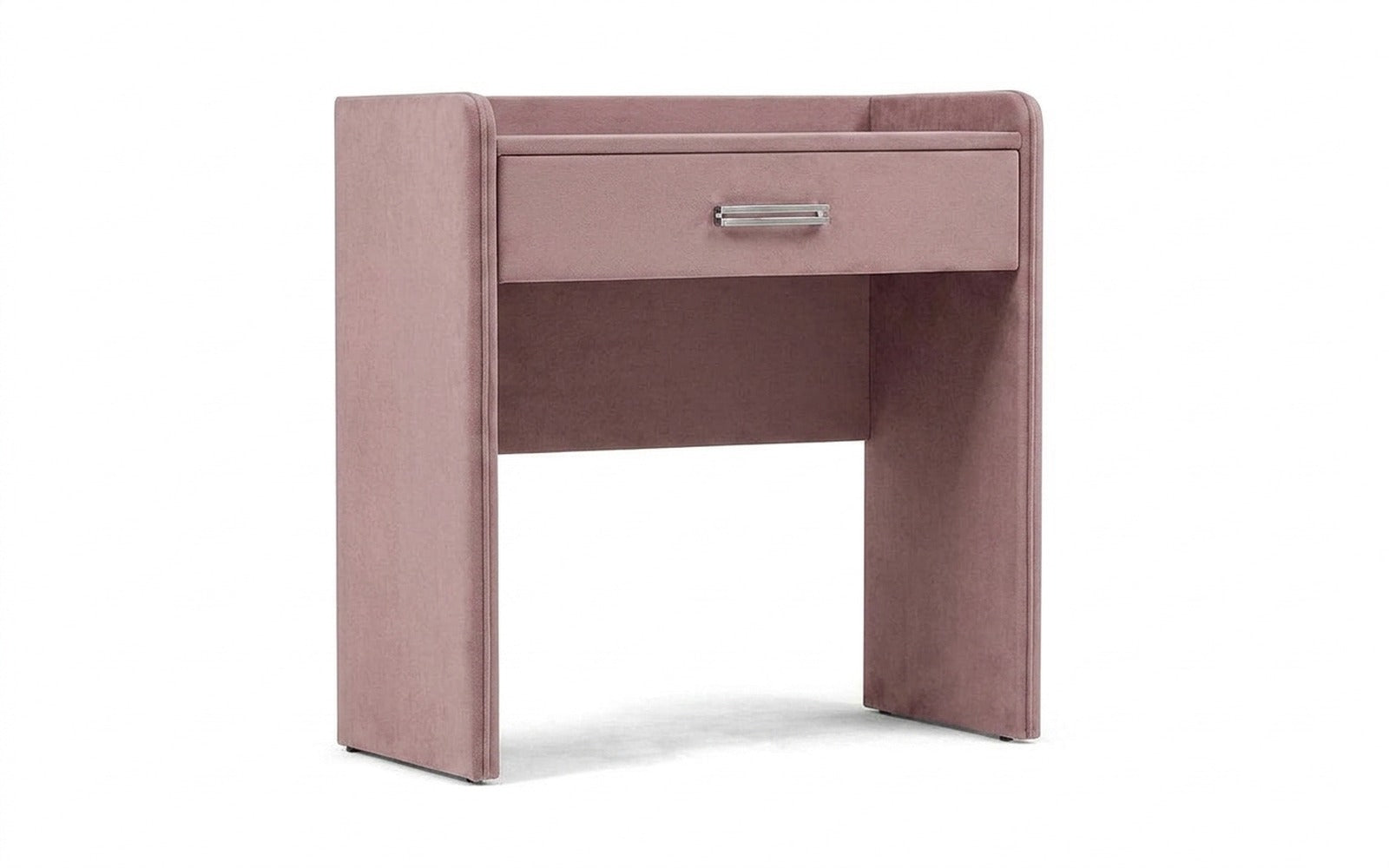 Fransis dressing table in Sky Velvet 01 fabric, product photo on white background